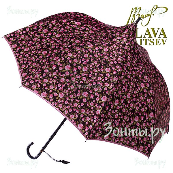 Дизайнерский женский зонт-трость с необычным куполом Слава Зайцев SZ-012/1 Pg