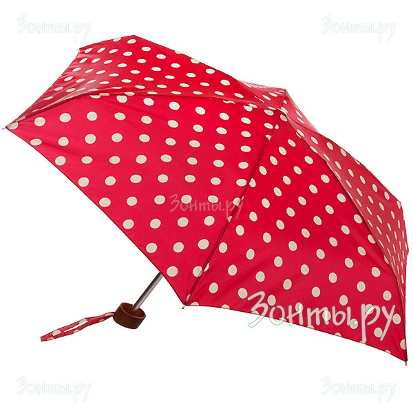 Дизайнерский плоский зонт для женщин Cath Kidston L521-3058 Button Spot Berry