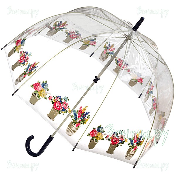 Женский зонт прозрачный купол Cath Kidston L546-3145 Flower Pots