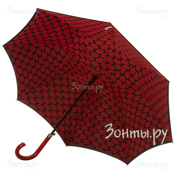 Женский зонт-трость с двойным куполом Lulu Guinness L723-3182 Lips