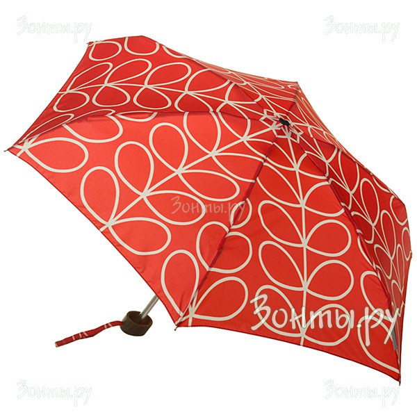 Дизайнерский зонт Orla Kiely L744-3116 Large Linear Leaf Red