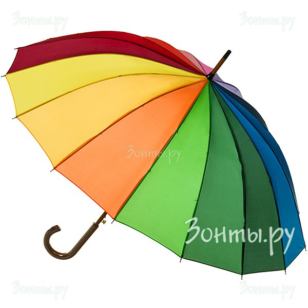 Зонт-трость с расцветкой мультиколор Rainbow 3520150