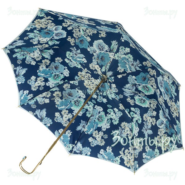 Синий зонт-трость с двойным куполом Pasotti 0189 5E284/21