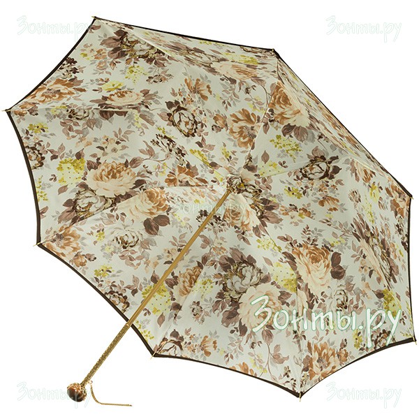 Зонт-трость коричневый с двойным куполом Pasotti 0189 5E407/24