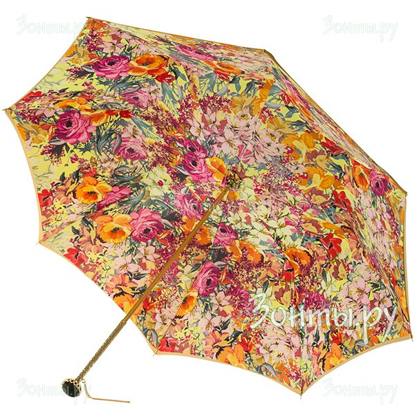 Зонт-трость желтого цвета с двойным куполом Pasotti 0189 5E491/3