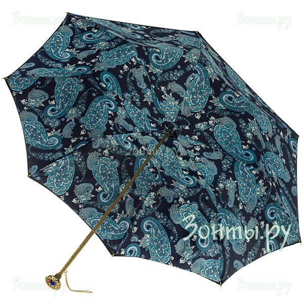 Темно-синий зонт-трость с двойным куполом Pasotti 0189 5E926/3