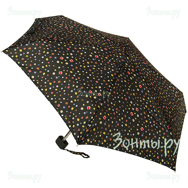 Маленький женский зонтик плоский Fulton L501-3271 Micro Flower