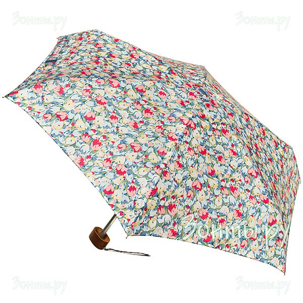Женский маленький зонт от дизайнера Cath Kidston L521-3229 Painted Tulips Mid Blue