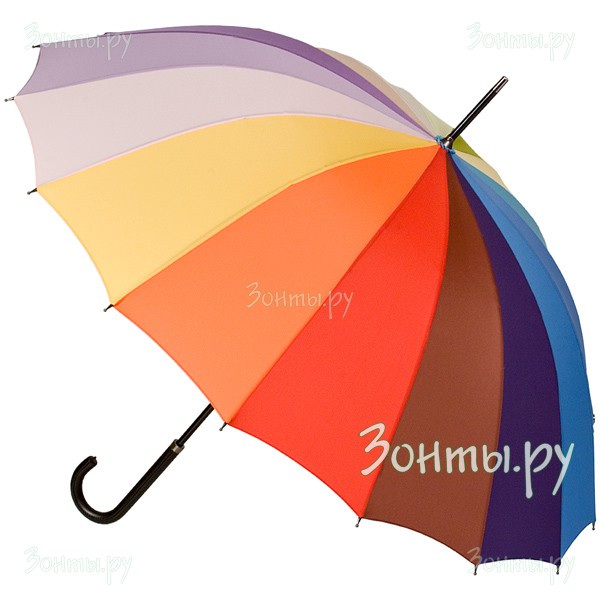 Разноцветный женский зонт-трость Fulton L747-2089 Rainbow Soho-1 с механической системой