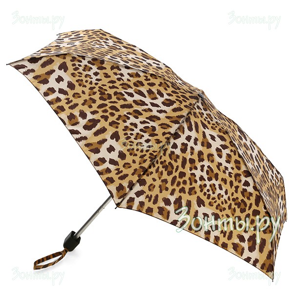 Практичный женский зонтик Fulton L501-2059 Classic Leopard Tiny-2 маленьких размеров