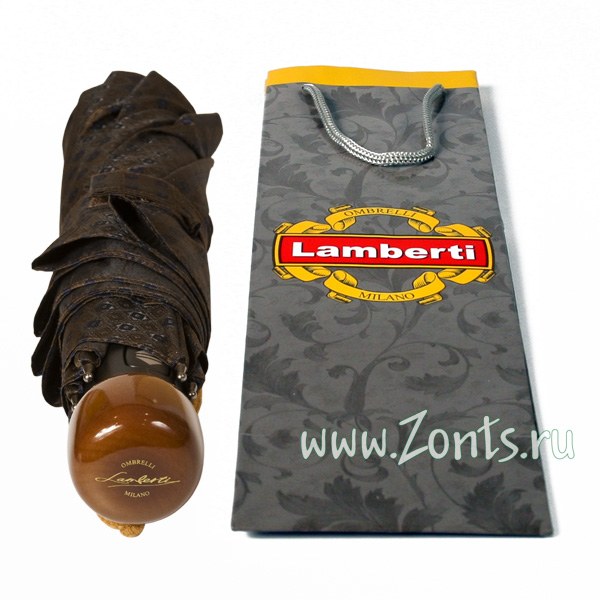 Темно-коричневый зонт-автомат Lamberti L301-17