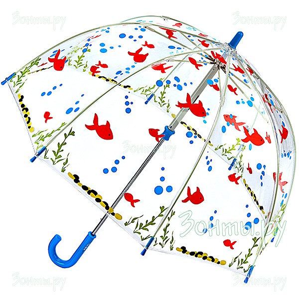 Прозрачный зонт с рыбками Fulton C605-3389 Gone Fishing