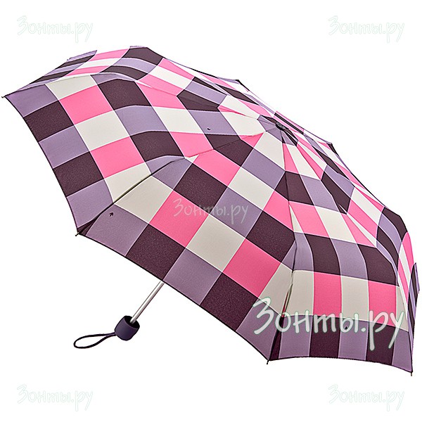 Легкий женский зонт в клетку Fulton L354-3379 Oversize Check