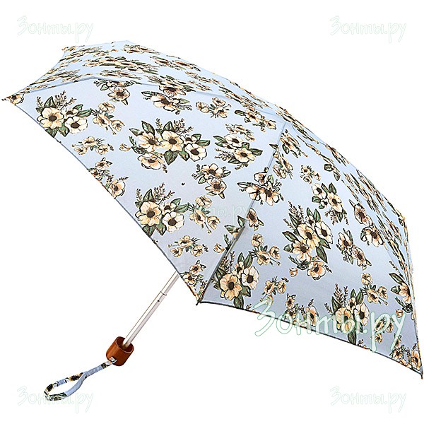 Легкий женский зонтик плоской формы Fulton L501-3368 Vintage Bouquet Tiny-2