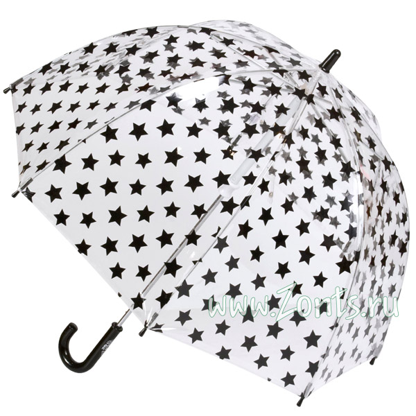 Детский зонт прозрачный Fulton C605-2093 Black Star