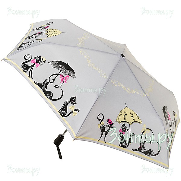 Полностью автоматический женский зонтик с кошками Три слона 040-08A