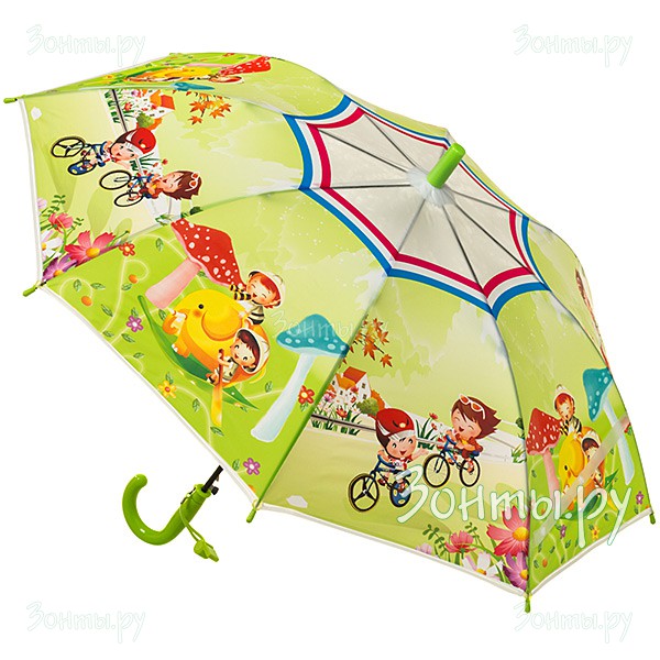 Зеленый детский зонтик «Ребятишки» Torm 14808-04