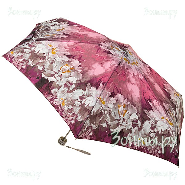 Небольшой женский зонтик Zest 253626-49 с рисунком хризантем
