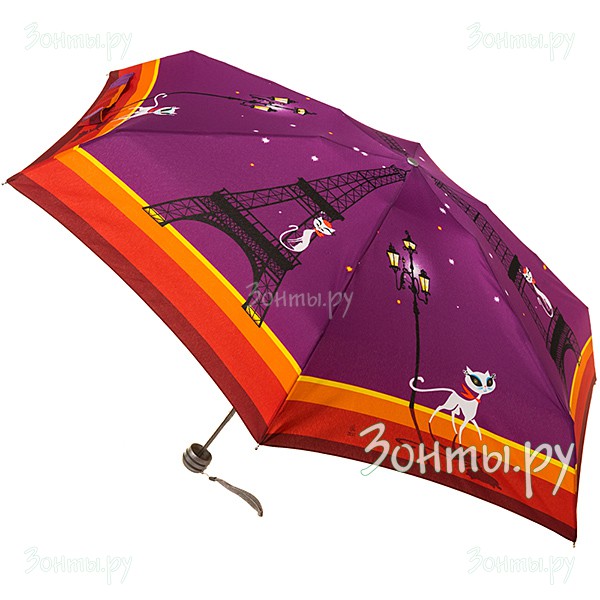 Компактный зонт Zest 253626-245 с рисунком кошки в париже