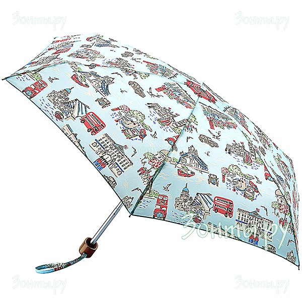 Плоский женский зонтик от дизайнера Cath Kidston L521-3467 London Town