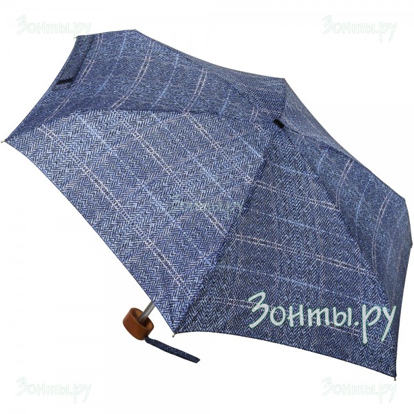 Компактный женский зонт с рисунком Fulton L501-3520 Tweed Check