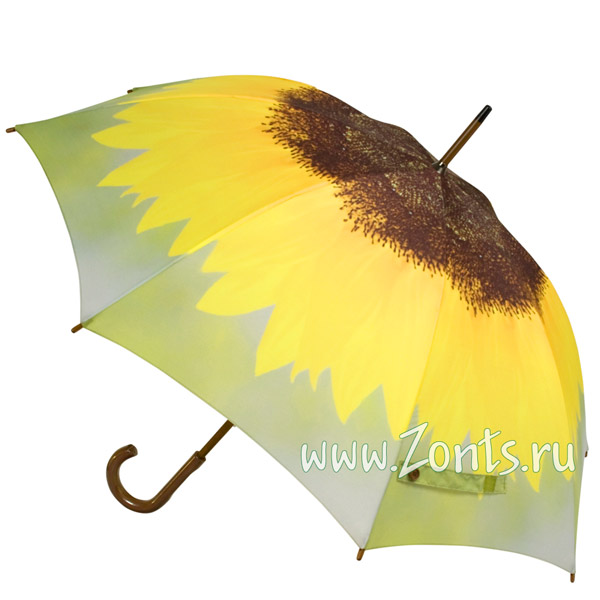 Дизайнерский женский зонт-трость Ella Doran L735-2106 Sunflower для Fulton в виде подсолнуха