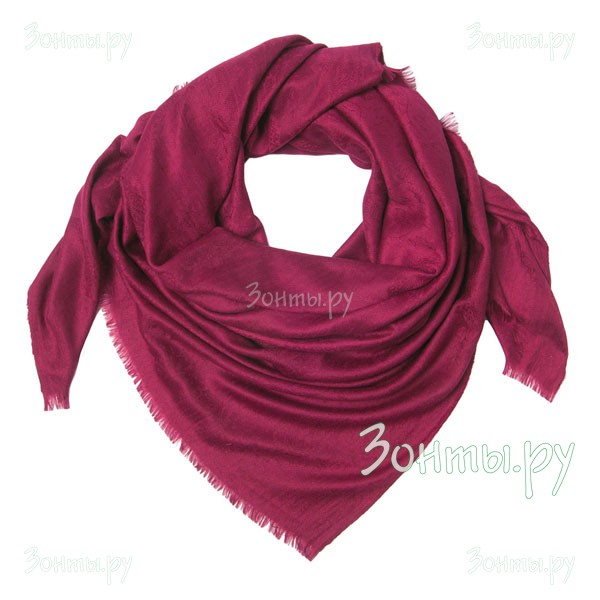 Платок-шаль шейный бордового цвета с рисунком пейсли Rossini SH1659-4