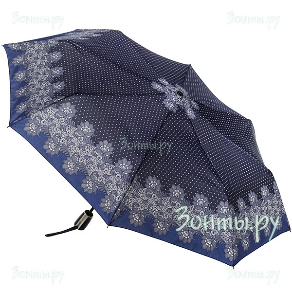 Женский синий зонт снежный узор Doppler 744146524-09 полный автомат