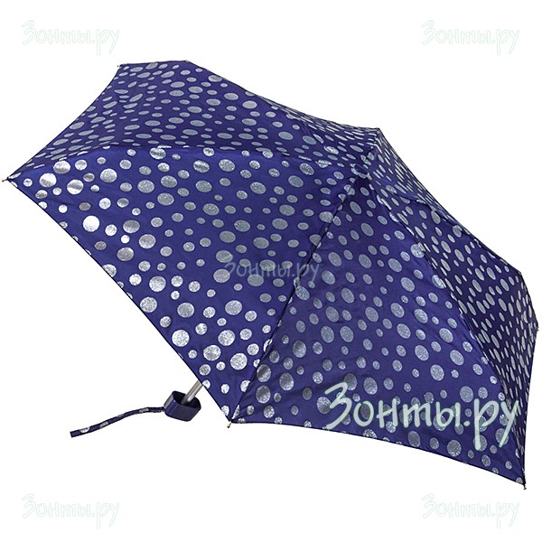 Плоский компактный женский зонт Fulton L501-3525 Glitterspot