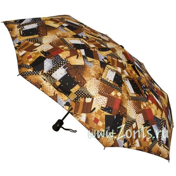 Удобный женский зонт Airton 3915-23 с прорезиненной ручкой