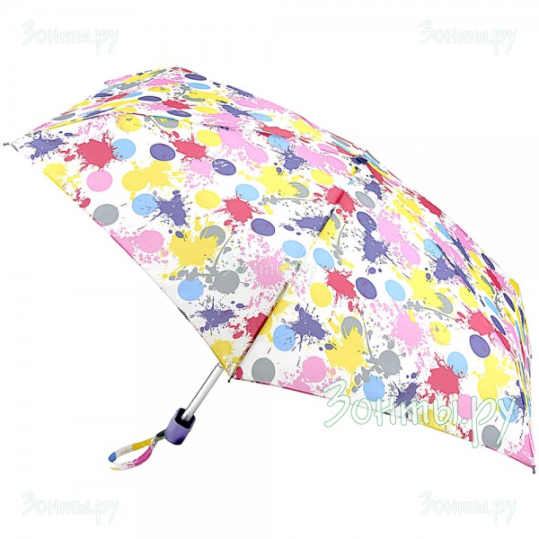 Плоский женский mini зонтик Fulton L501-3618 Spot The Dot