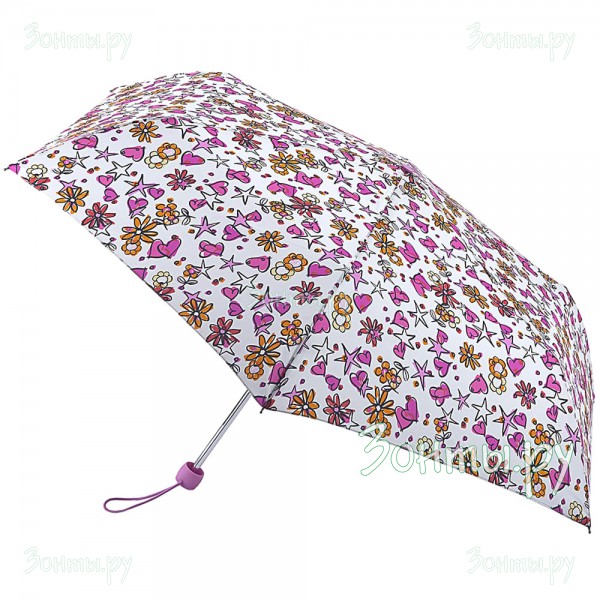 Небольшой облегченный зонтик Fulton L553-3632 Sketch Hearts