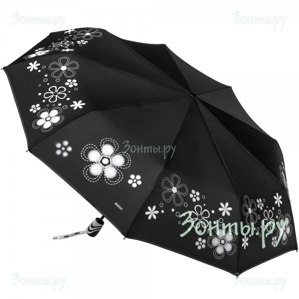Черный женский зонт Amico 365-01 полный автомат