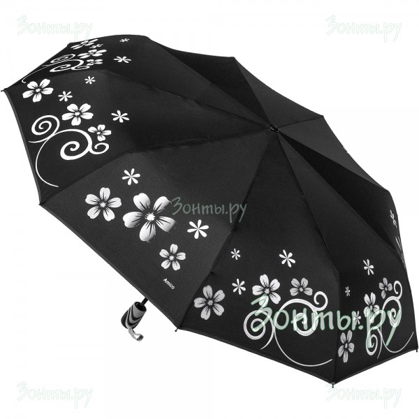 Черный женский зонтик Amico 365-02 полный автомат