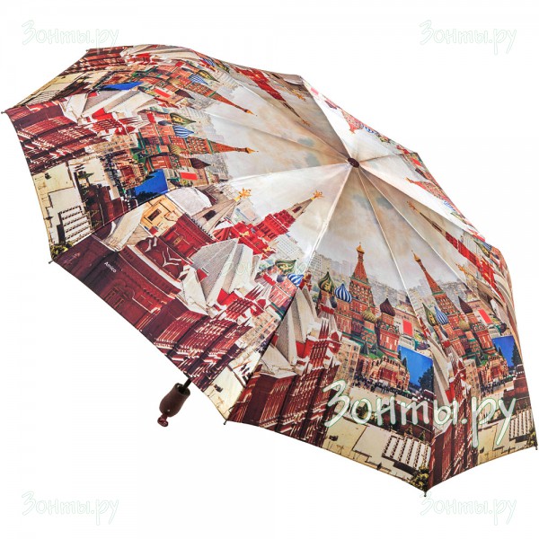 Женский зонт с рисунком храма Amico 992-01 полный автомат