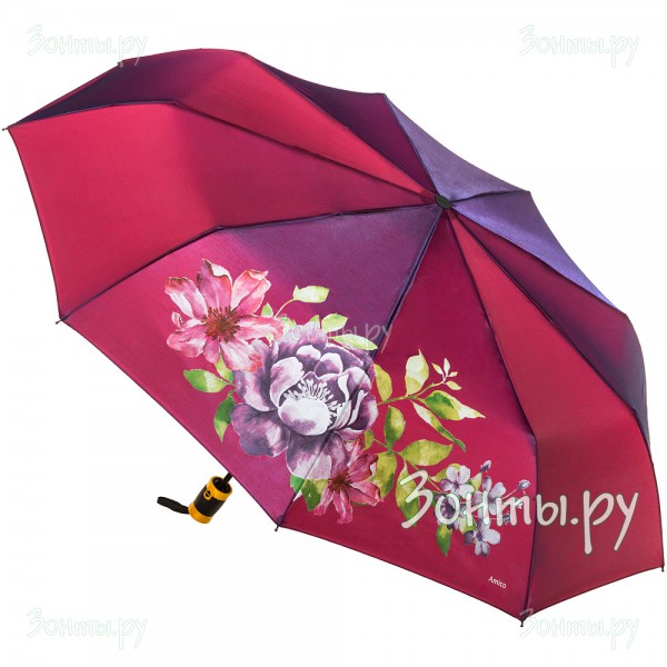 Недорогой блестящий зонт Amico 888-09 в подарочной коробке