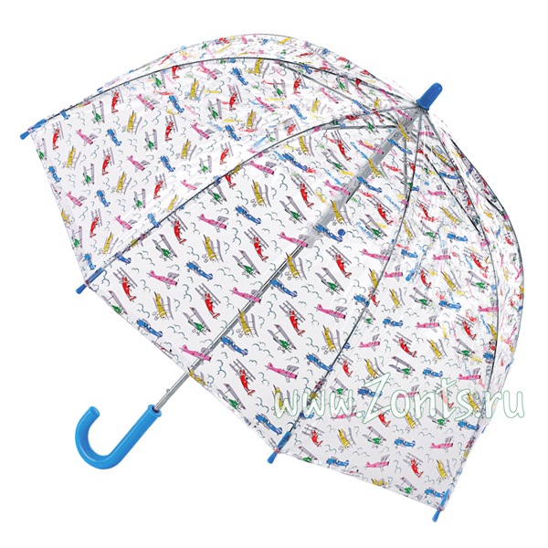 Прозрачный зонт трость детский Cath Kidston для Fulton C723-1779 Mini Planes