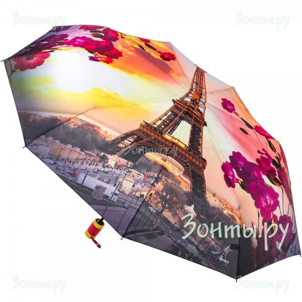 Женский зонт с Эйфелевой башней на весь купол Amico 6102-01
