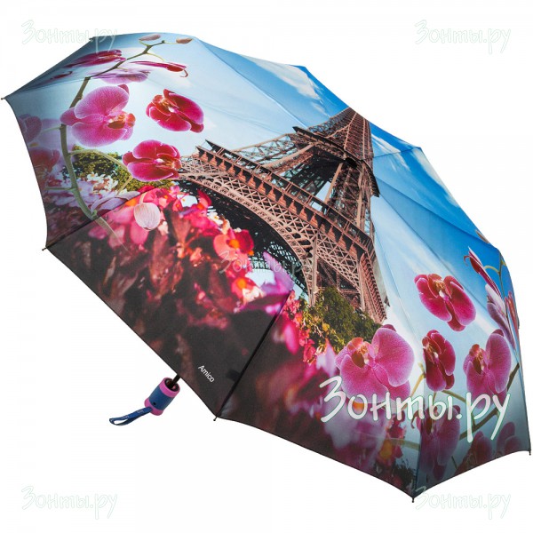 Женский зонтик с большим фотоснимком Парижа Amico 6102-04