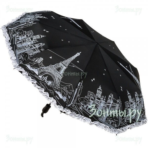 Женский зонтик с кружевами по краю купола Amico 3016-08 в коробке