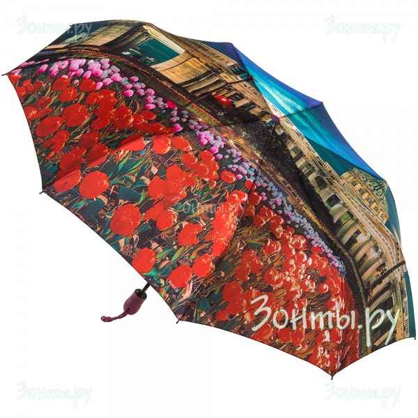 Женский зонт с фото Казанского собора на весь купол Amico 6124-01S
