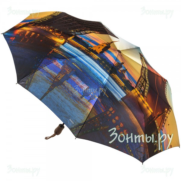 Женский зонт с фото Дворцового моста на весь купол Amico 6124-02S