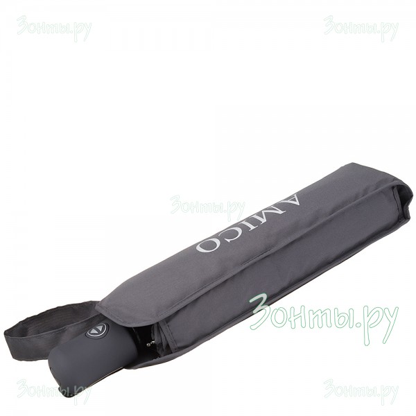 Дешевый классический зонт серого цвета полный автомат Amico 8400-02