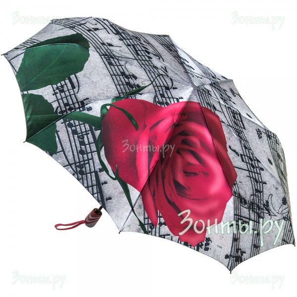 Женский зонт с красной розой River 3001-01