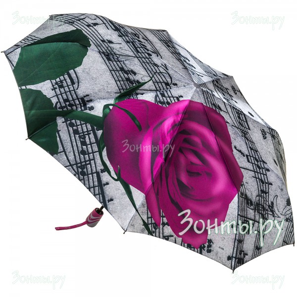 Женский зонт с розовым цветком River 3001-03