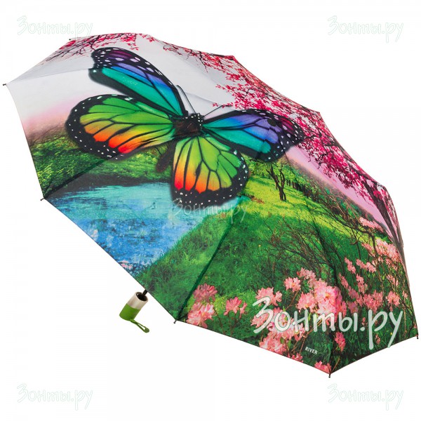Зонтик с бабочкой на куполе River 6105-02