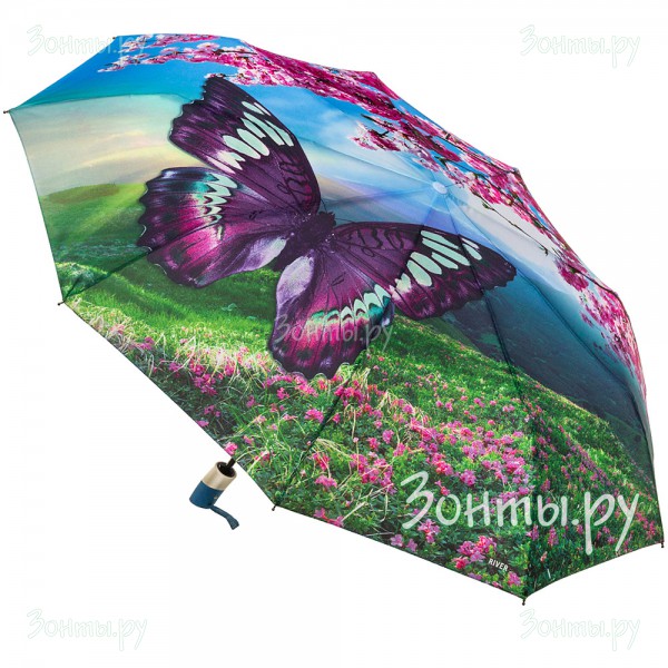 Зонт с огромной бабочкой на куполе River 6105-03