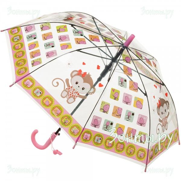 Прозрачный детский зонт Torm 14807-13 со свистком