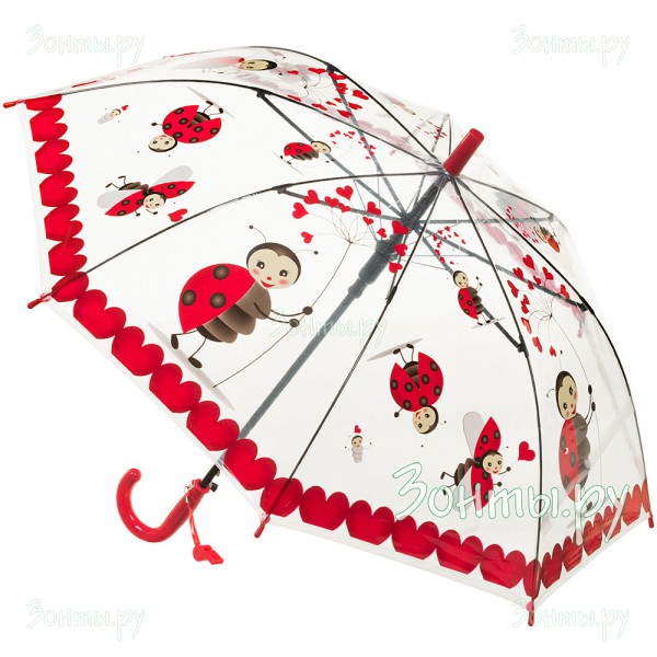 Зонт для детей прозрачный Torm 14807-15 со свистком