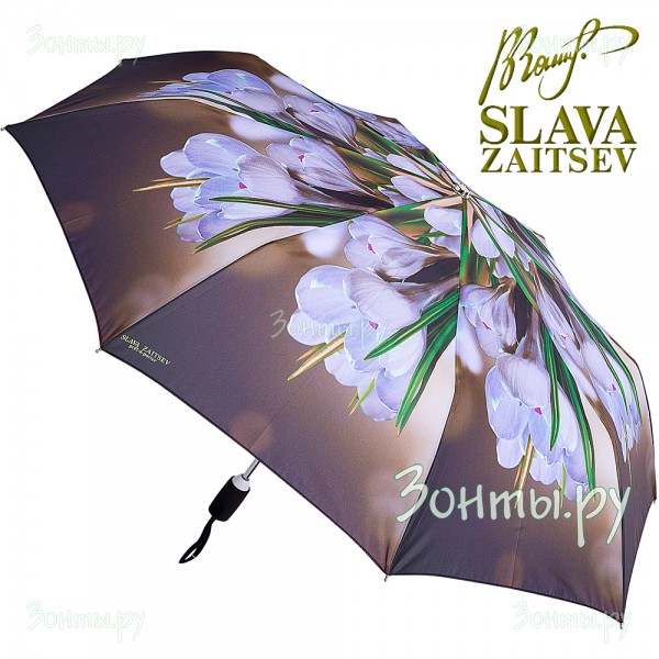 Элитный женский зонтик Slava Zaitsev SZ-096/3 midi полный автомат